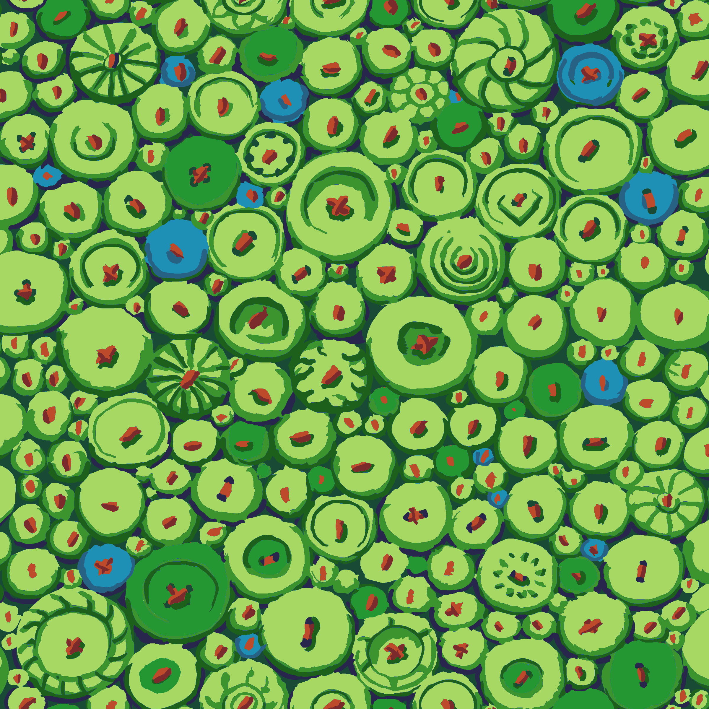 Button Mosaic - PWGP182 - Green