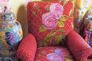 Kaffe-Fassett - Red chair - Needlepoint