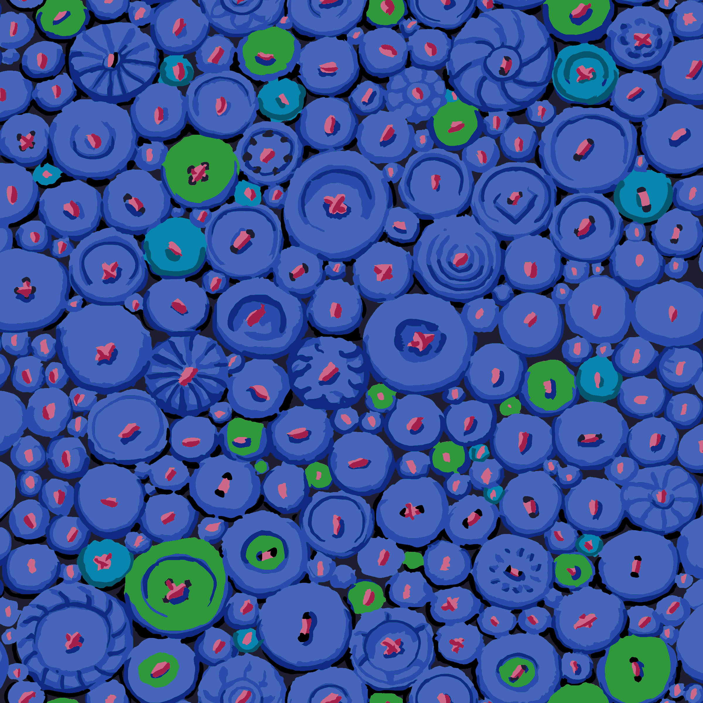 Button Mosaic - PWGP182 - Blue