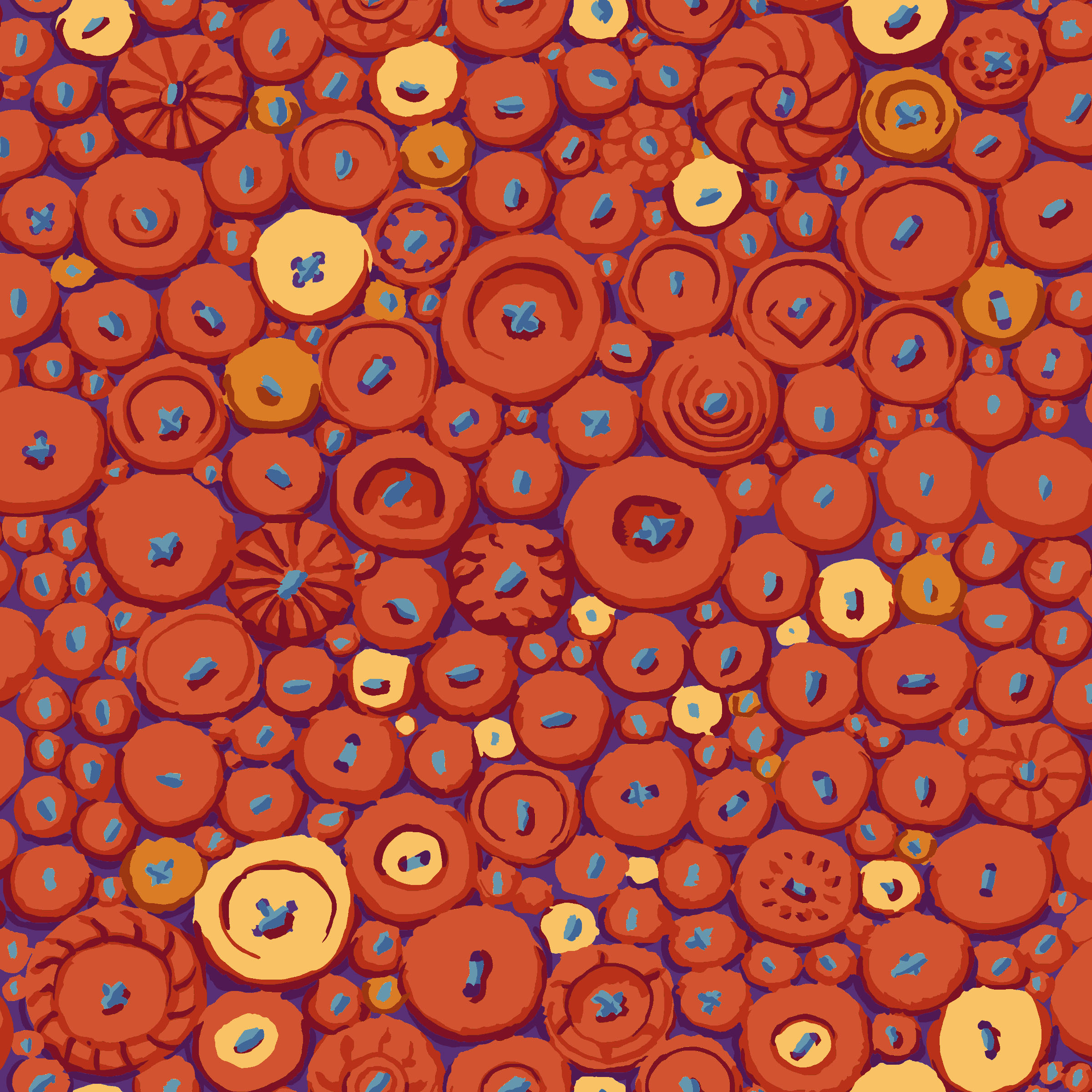 Button Mosaic - PWGP182 - Orange
