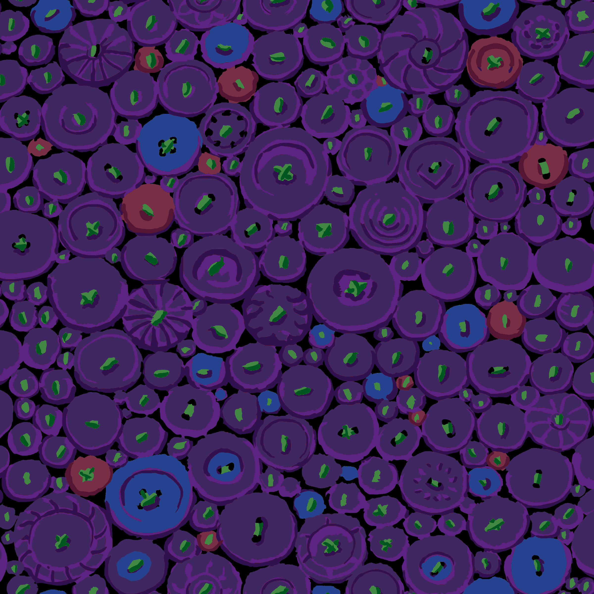 Button Mosaic - PWGP182 - Purple